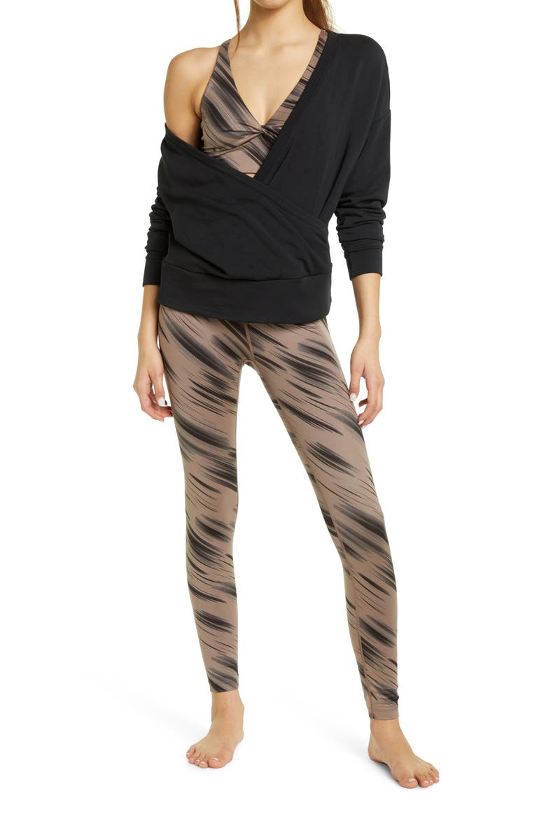 Renew Print Ultrahigh Waist Leggings, Alternate, color, TAN DUSK LIGHT STREAK PRINT