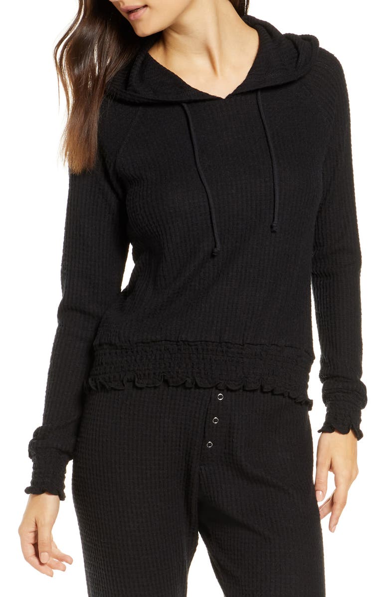 BP. Thermal Smocked Hoodie, Main, color,