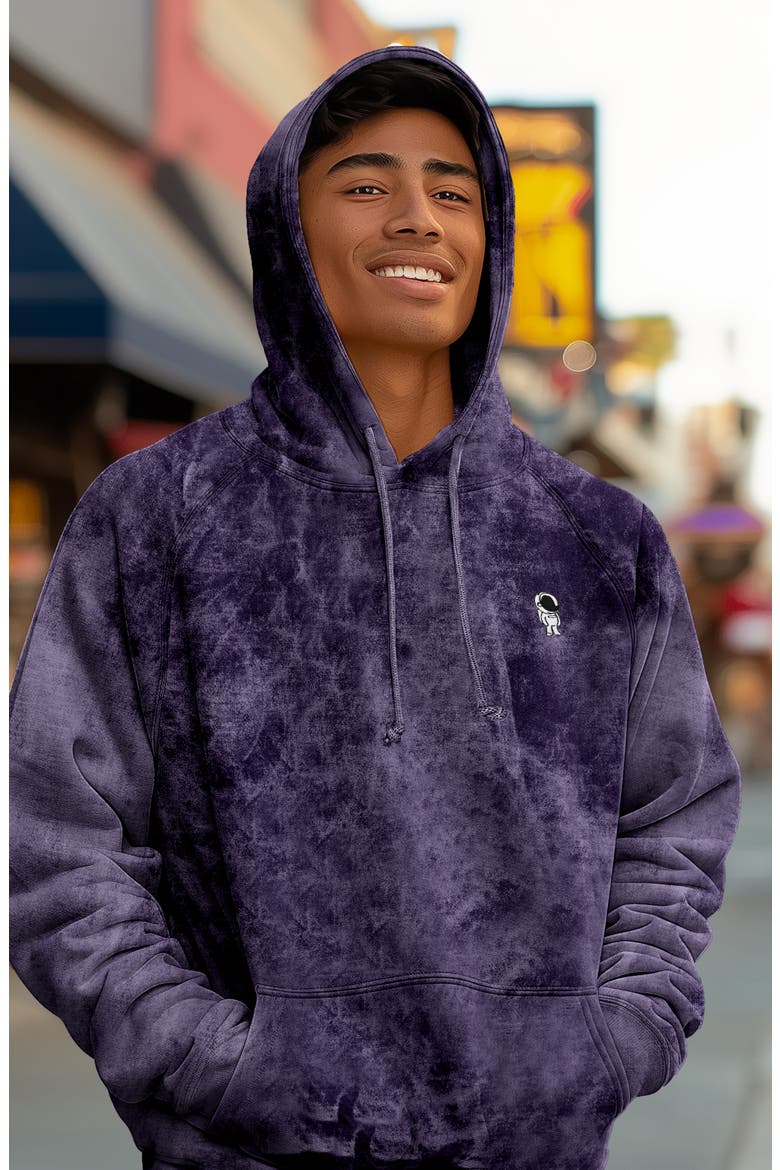 Astronaut  Midweight Mineral Washed Hoodie, Alternate, color, Purple