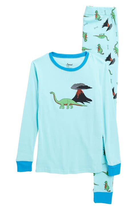 Kids Two-Piece Cotton Printed Matching Family Pajamas, Coordinated Prints