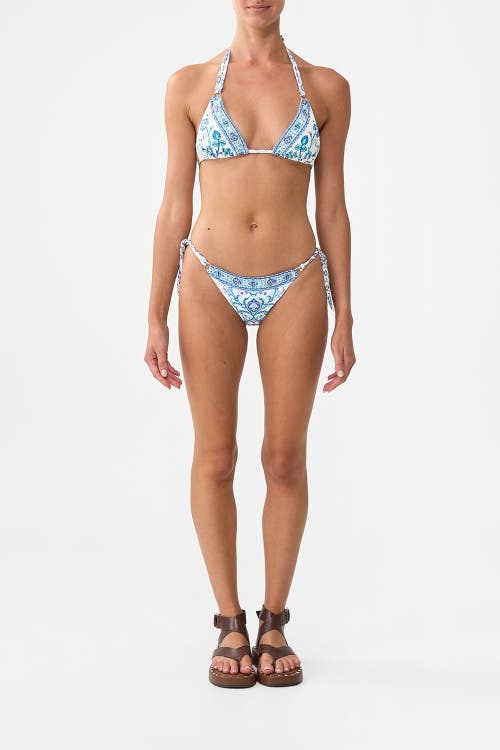 Camilla Tri Bikini Set With Tie Sides And Ring Trims Isnik Lullaby In Multi