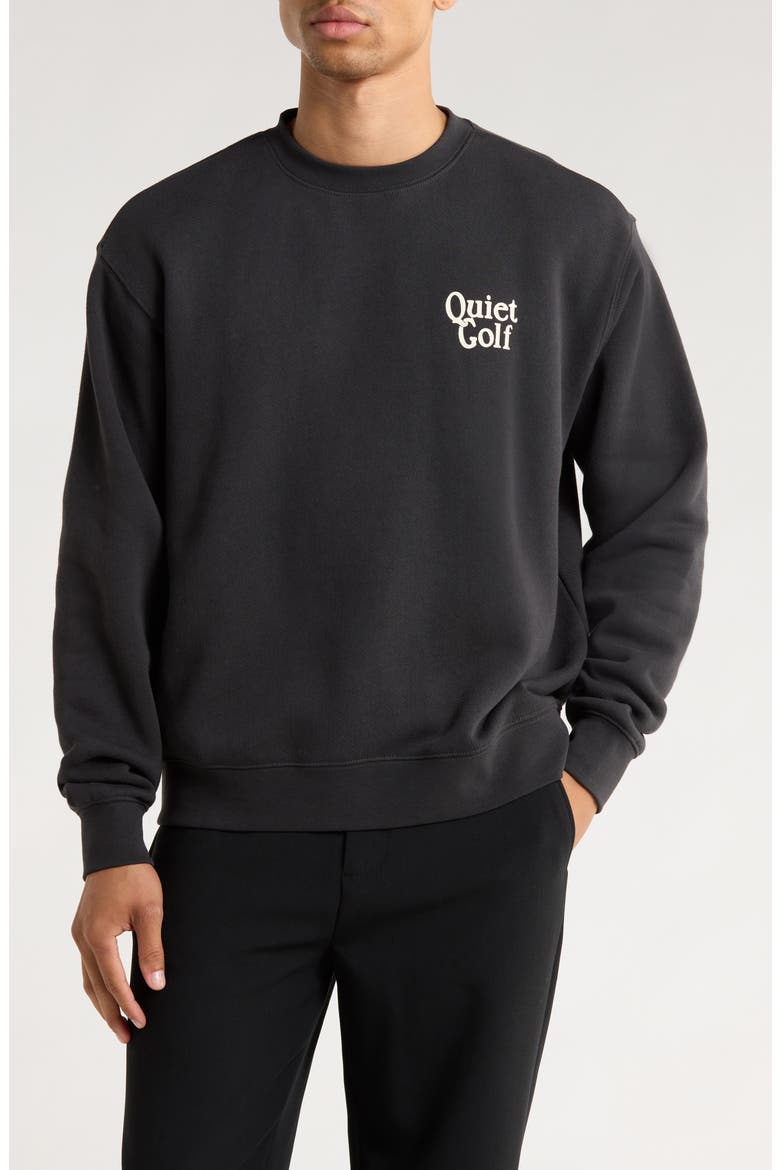 Stacked Logo Cotton Hoodie, Main, color, BLACK