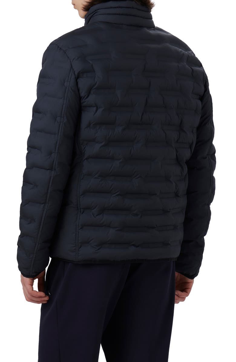 Bugatchi Quilted Bomber Jacket, Alternate, color, Navy