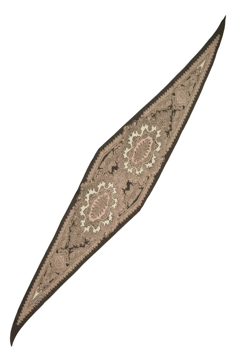 Acne Studios Vassoto Paisley Print Oblong Silk Scarf, Main, color, 