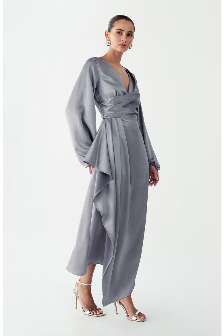 Philipa Midi Dress, Alternate, color, Slate Blue