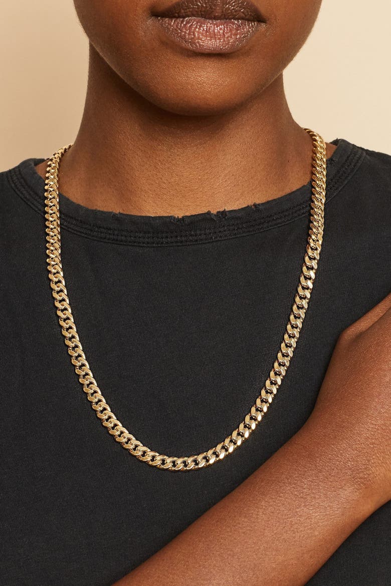 14K Gold Estate Cuban Statement Chain Necklace, Alternate, color, Yellow Gold
