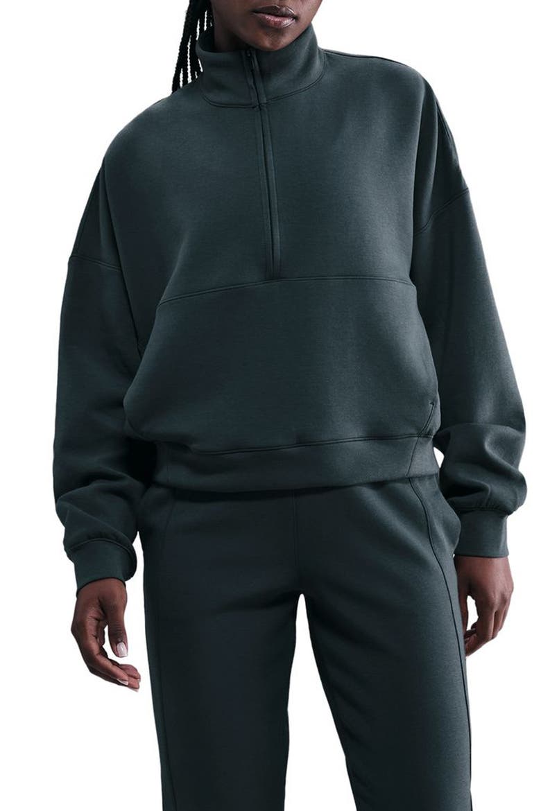 24.7 ImpossiblySoft Dri-FIT Oversize Half Zip Top, Main, color, SEAWEED