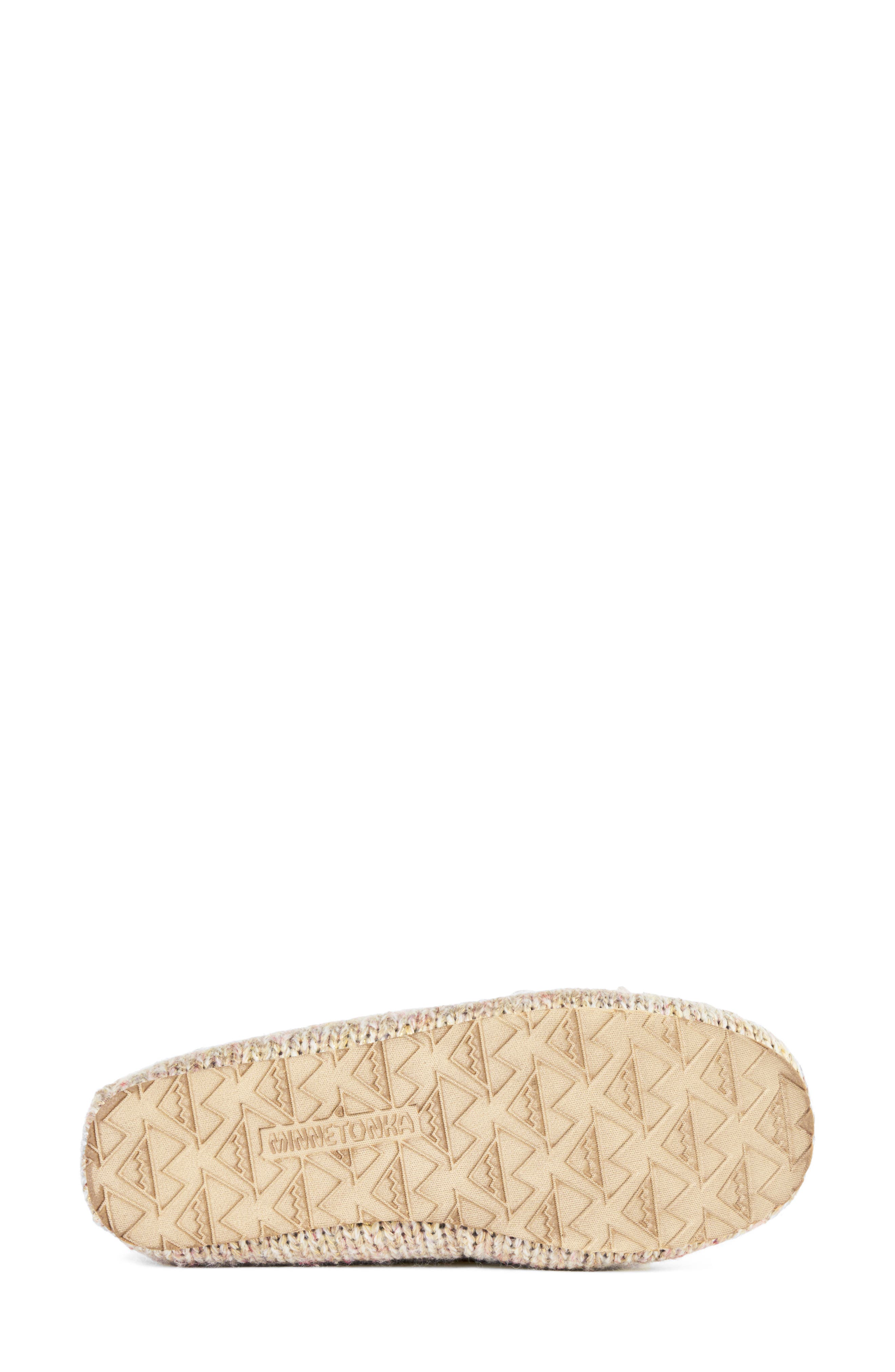 Shimmer Knit Moc Toe Slipper, Alternate, color, SPARKLE TAN