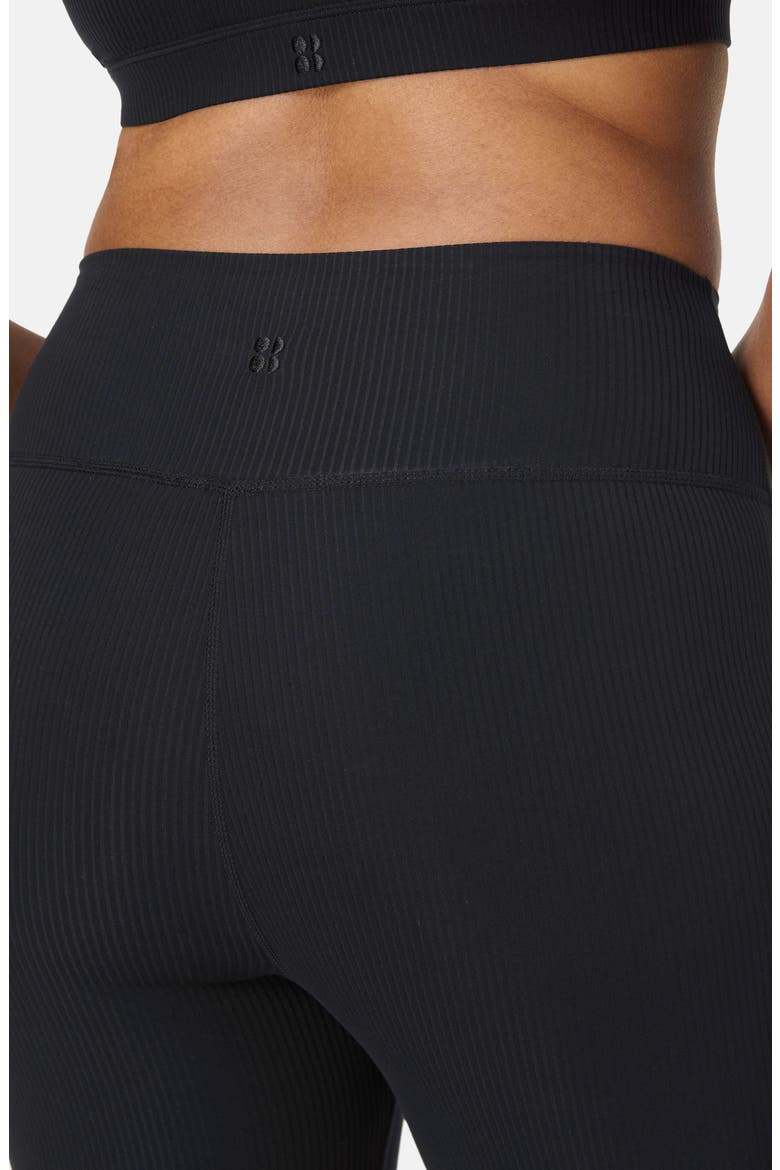 Glow Flex Rib Flare Pants, Alternate, color, BLACK