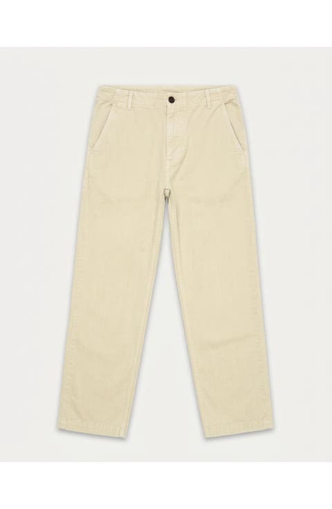 Hector Herringbone Cotton Trousers