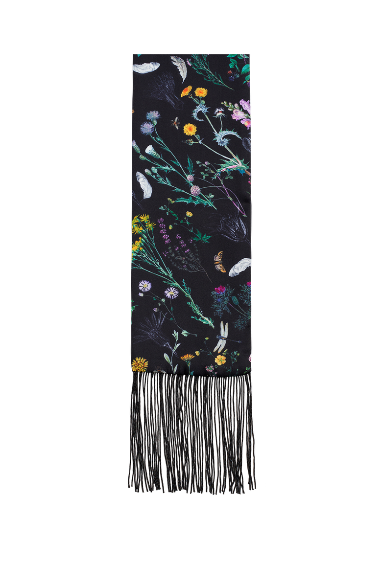 Fable England Wilderness Black Silky Scarf, Alternate, color, Black