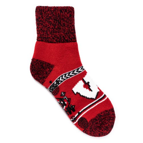 Muk Luks Gameday Unixex Short Heat Retainer Socks In Red