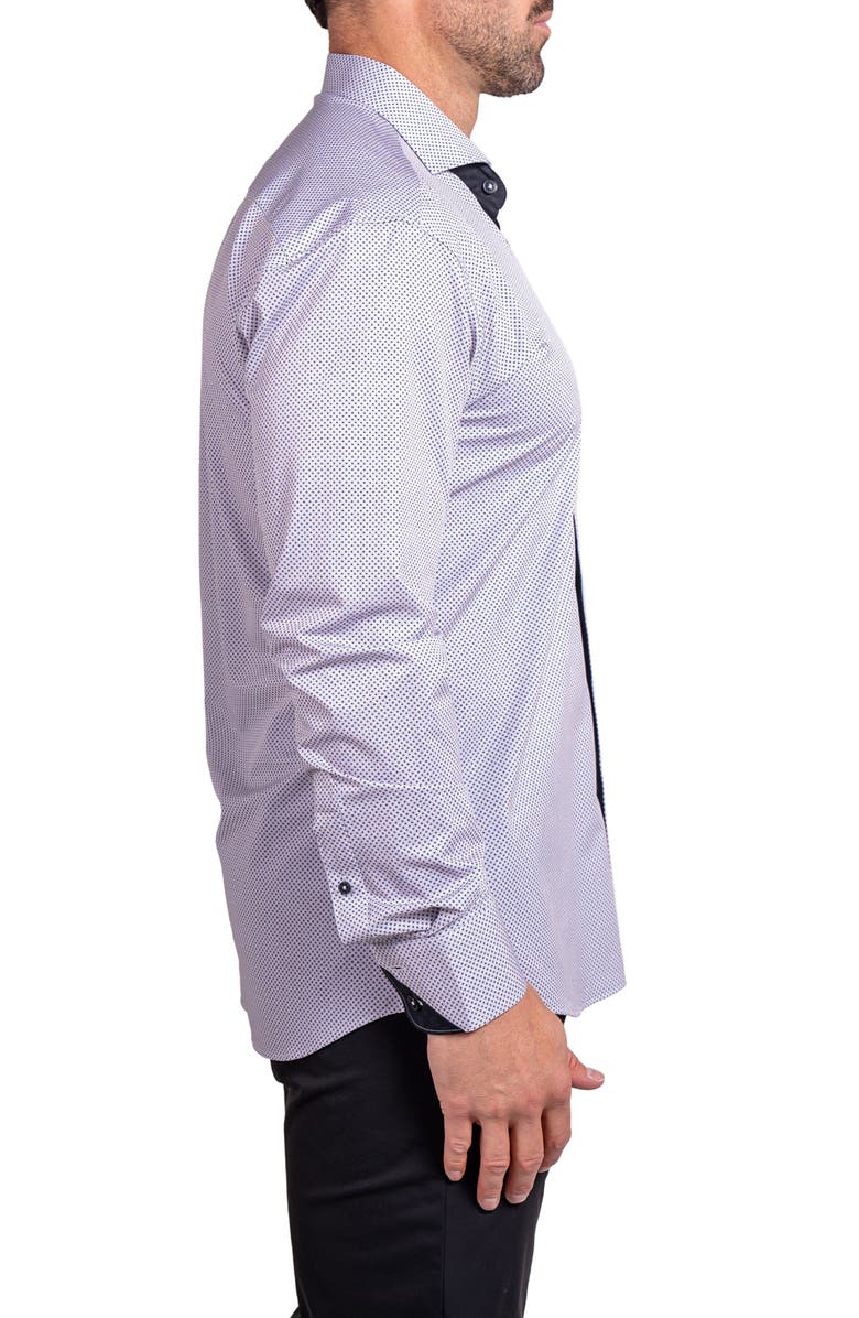 Maceoo Einstein Stretch Ascension Contemporary Fit Button-Up Shirt, Alternate, color, White