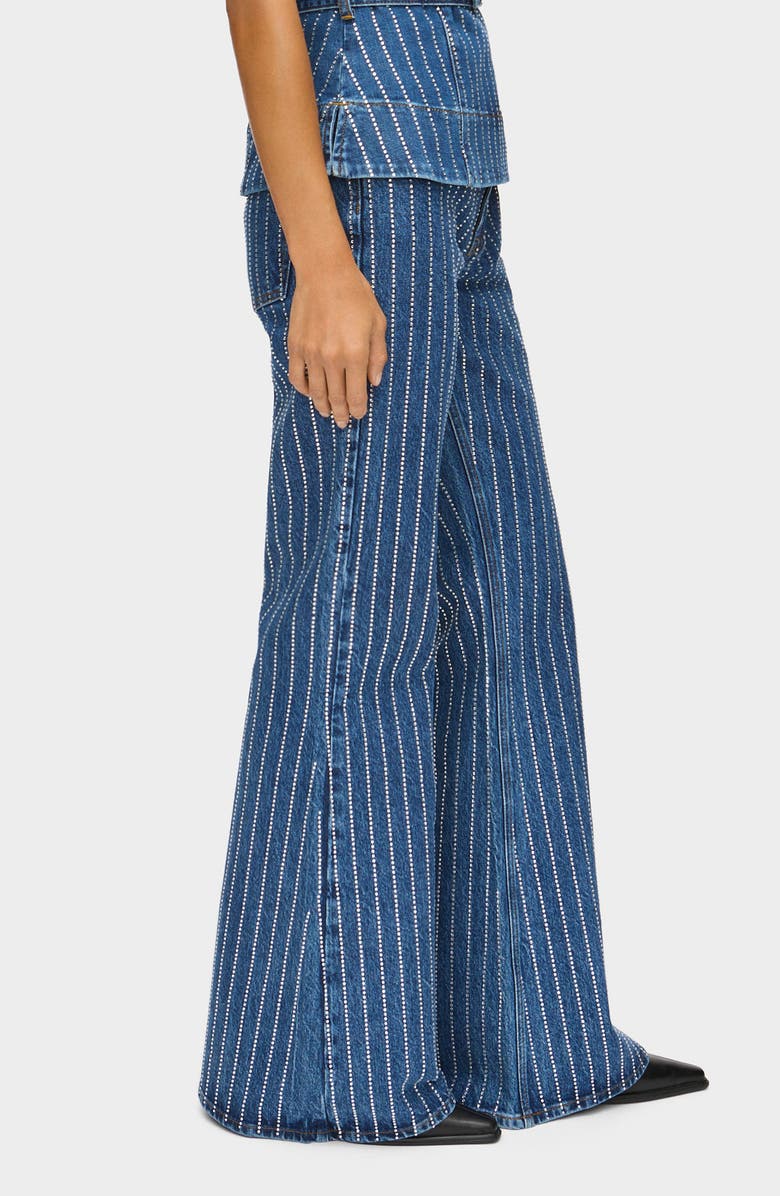 ALIGNE Diamante Flare Jeans, Alternate, color, Mid Blue