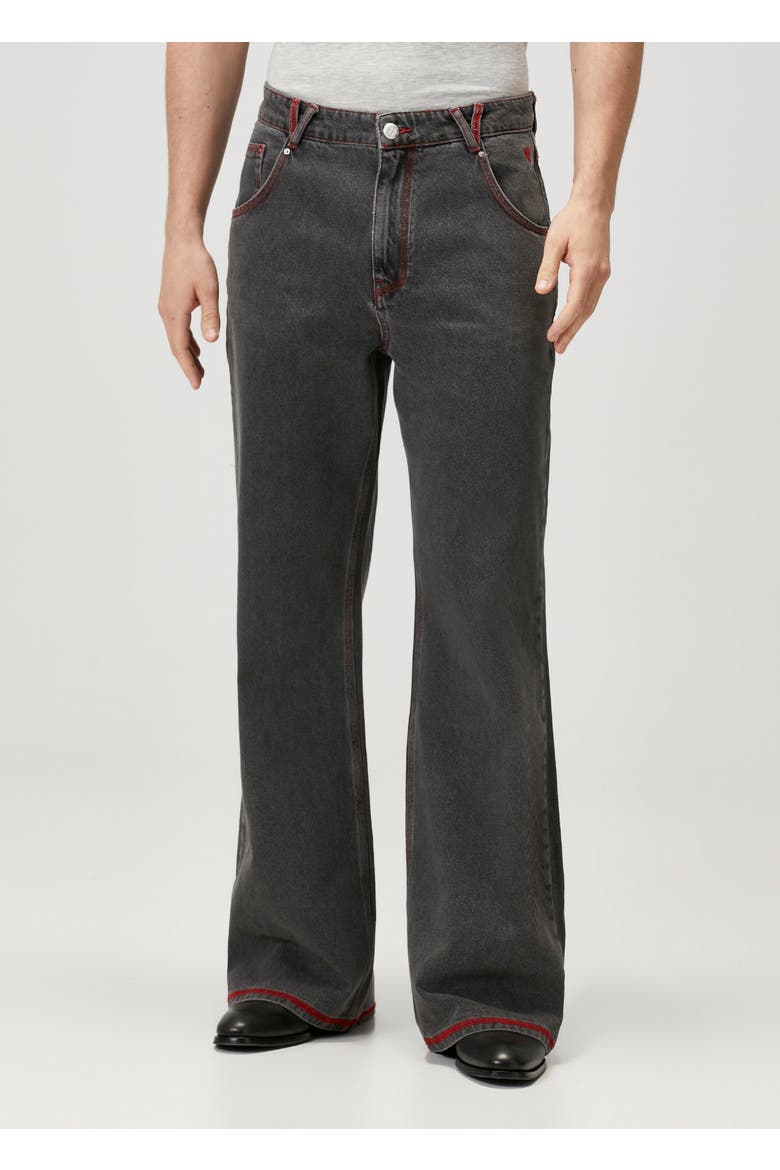 Pure Cotton Regular Fit Denim Pant, Alternate, color, BLACK