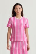 Ming Wang Roadmap Pattern Soft Knit Top