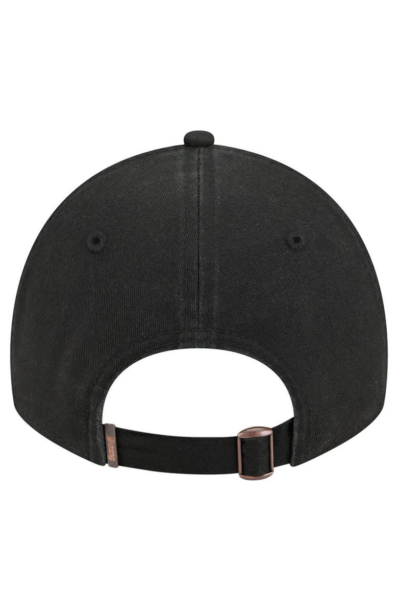 New Era Men's New Era  Black Los Angeles Lakers Stamp Fabric Applique 9TWENTY Adjustable Hat, Alternate, color, Black