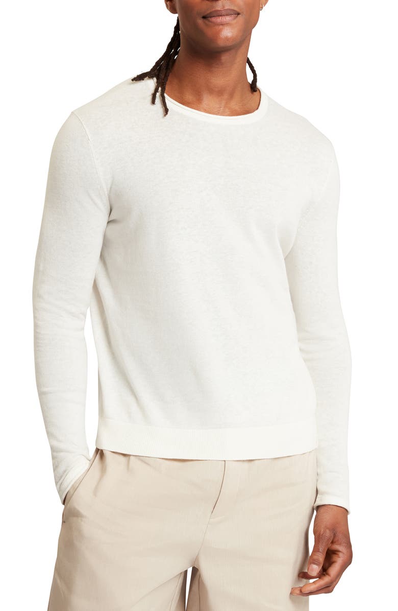 Ted Baker Yaen Textured Long Sleeve T-Shirt, Main, color, White