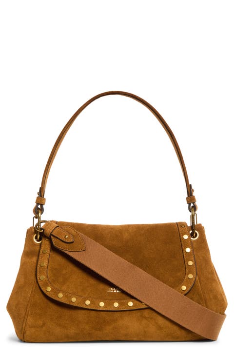 Chany Studded Leather Shoulder Bag