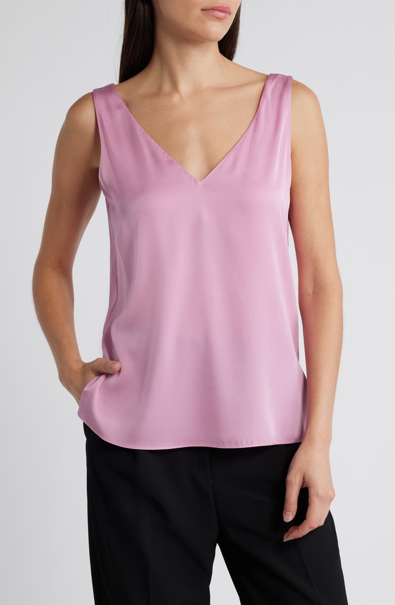 KOBI HALPERIN Sailor Stretch Silk Shell, Main, color, Pink