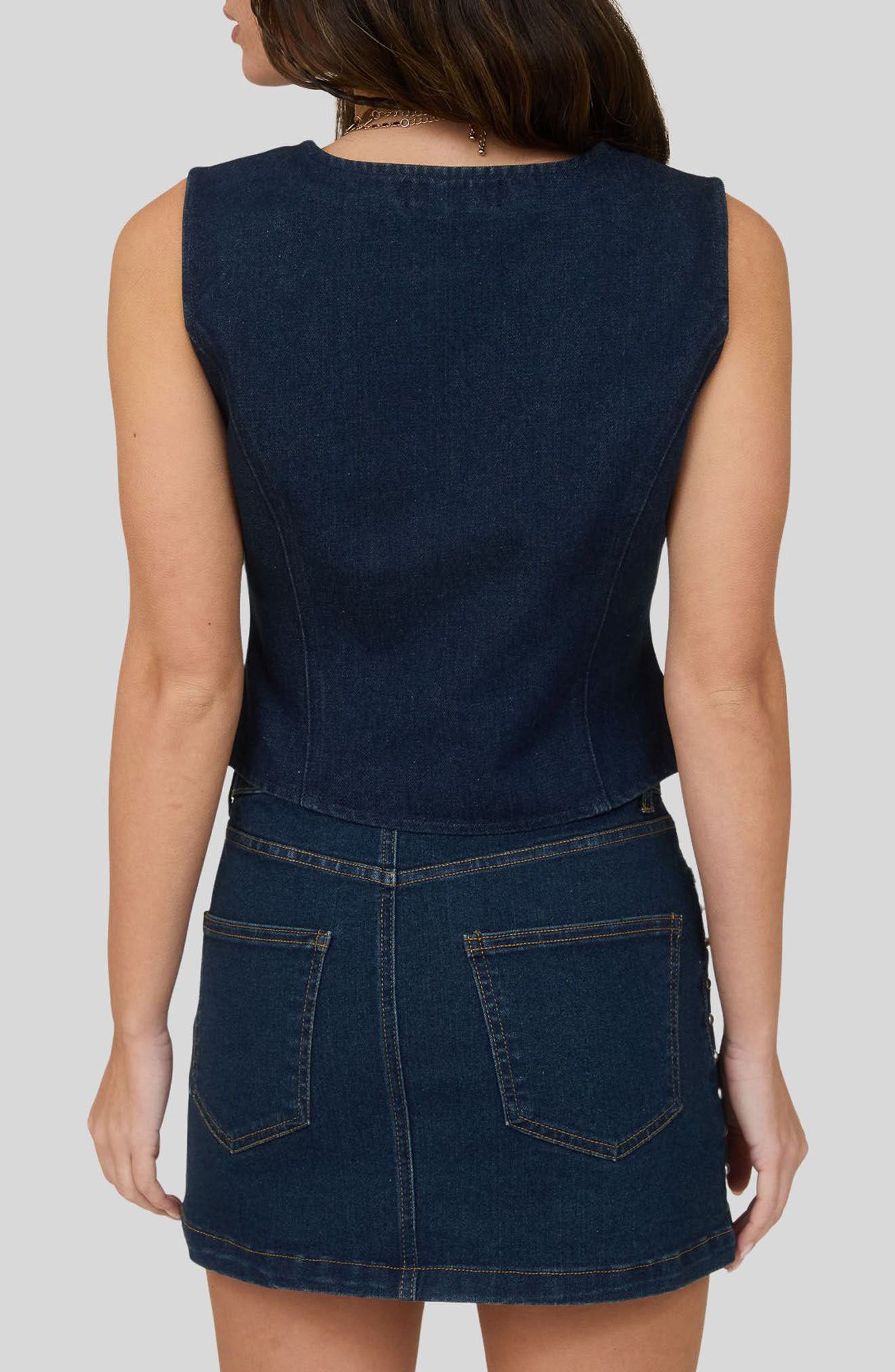 Studded Button Front Vest - image 2