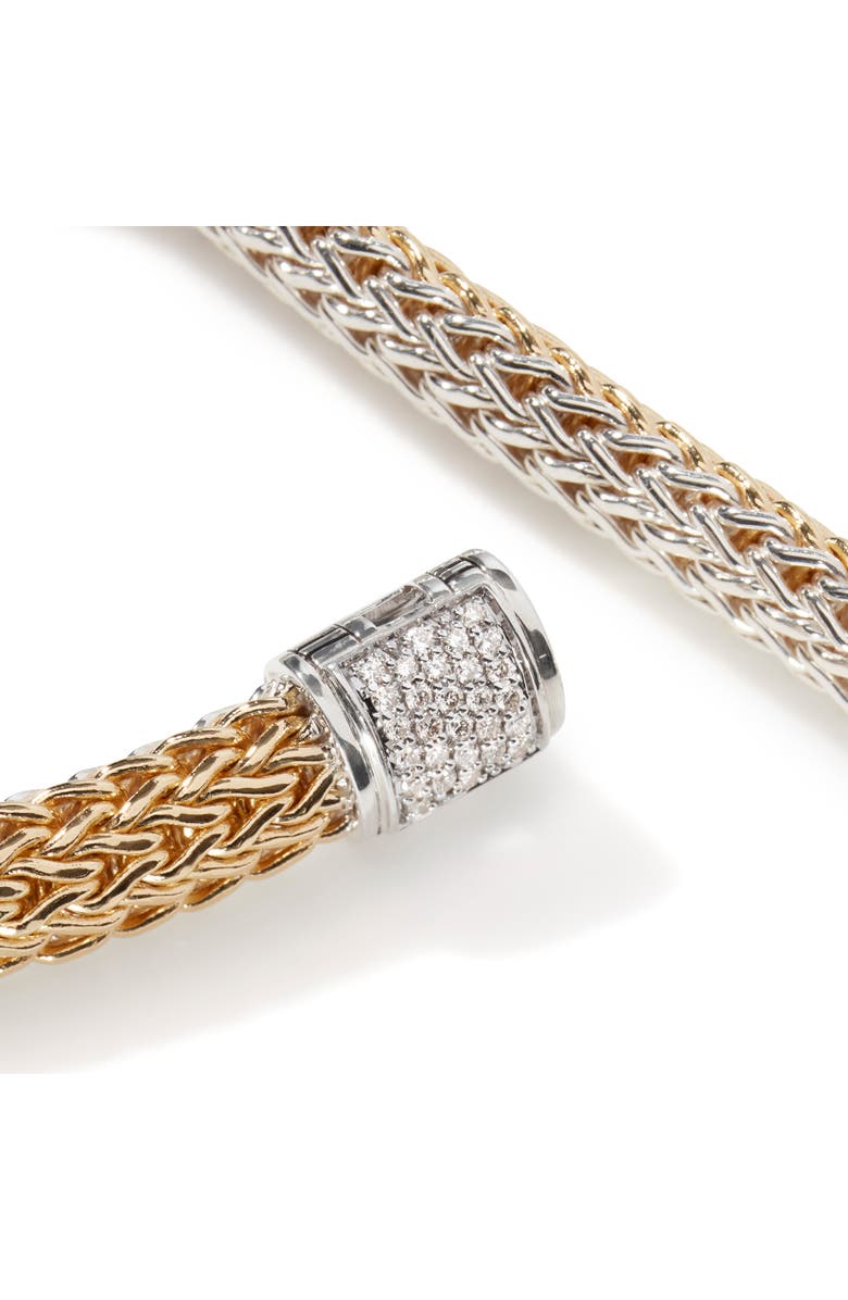 John Hardy Icon Bracelet, Gold, Silver, Diamonds, 6.5mm, Alternate, color, Gold