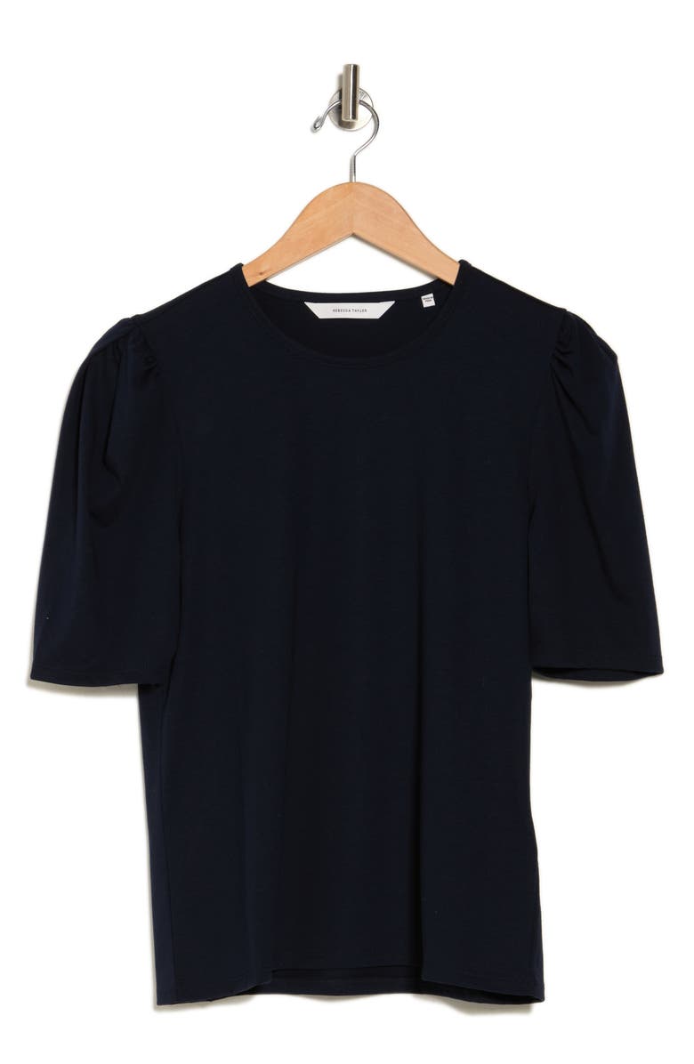 Rebecca Taylor Puff Sleeve T-Shirt, Alternate, color, 