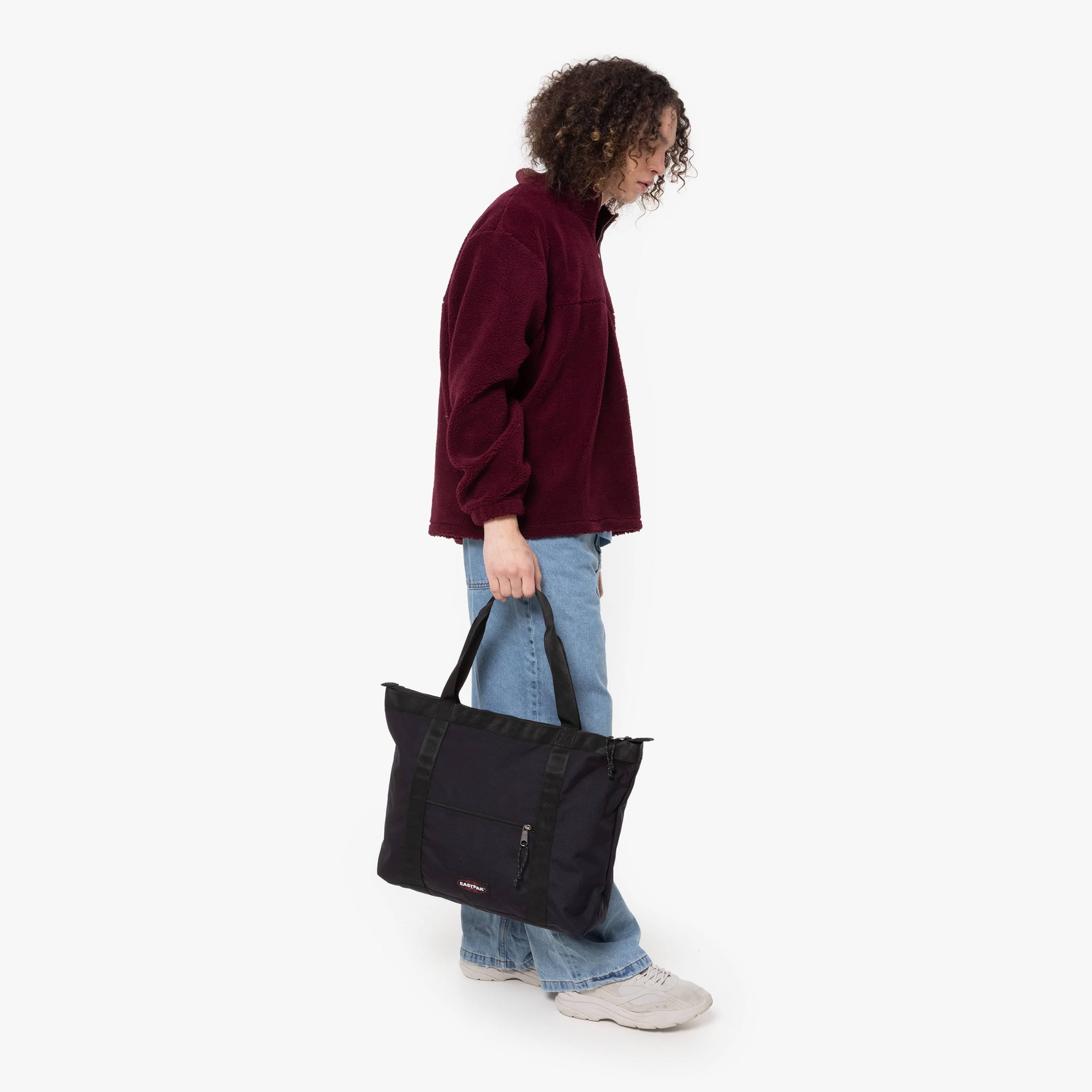 Eastpak Travel Tote Black Shoulder Bags, Alternate, color, Black