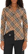 Burberry Slim Fit Check Cotton Poplin Button-Up Shirt