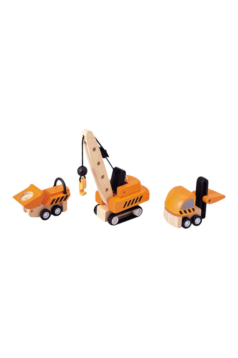 Construction Vehicles Playset, Main, color, YELLOW