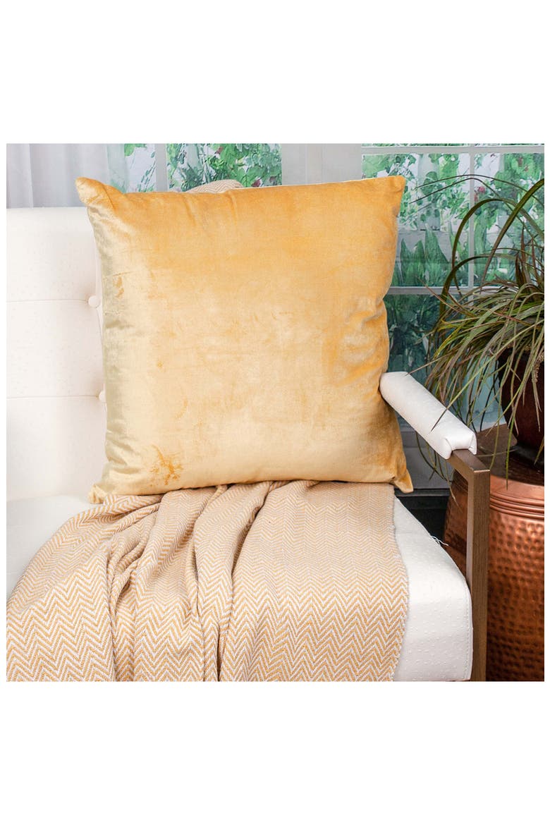 Danbury Solid Throw Pillow, Alternate, color, YELLOW