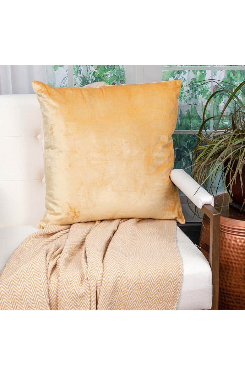 PARKLAND COLLECTION Danbury Solid Throw Pillow, Alternate, color, Yellow