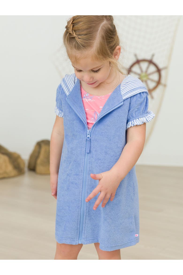 Baby/Toddler Girls Terry Full-Zip Cover-Up, Alternate, color, Periwinkle Blue