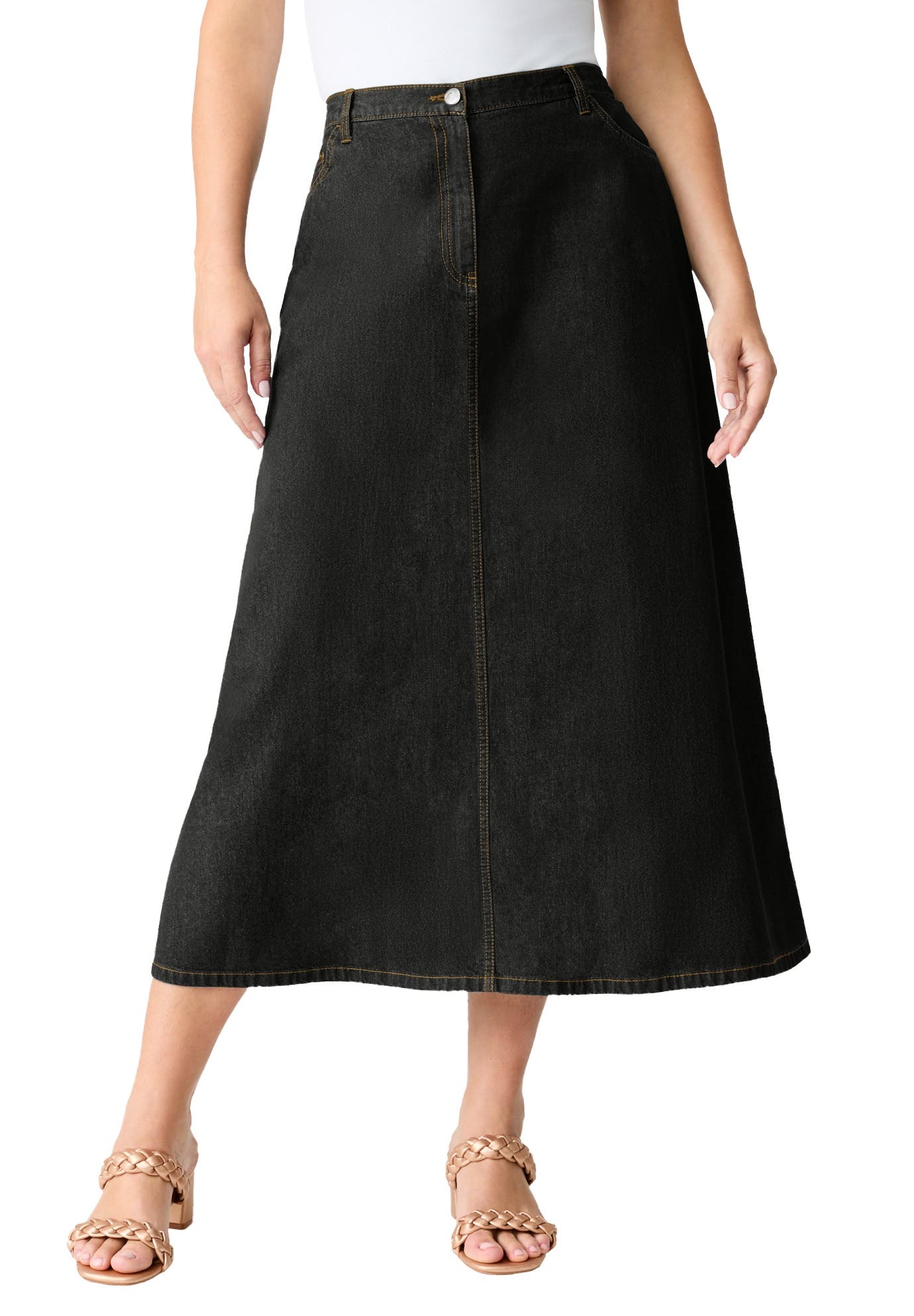 Plus Size Easy-Wear A-Line Skirt