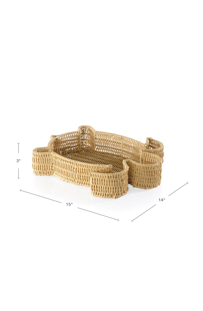 Kaplan Early Learning Company Turtle Washable Wicker Basket, Alternate, color, Brown