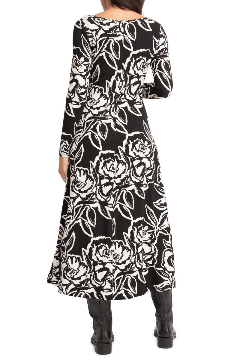 Seraphine Ruched Long Sleeve Maternity Faux Wrap Dress, Alternate, color, 