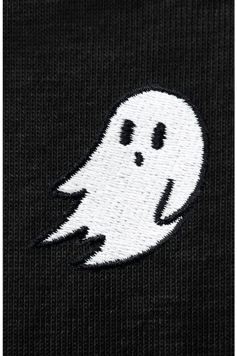 Mens Ghost Hooded Long Sleeve Jersey Tee, Alternate, color, Black