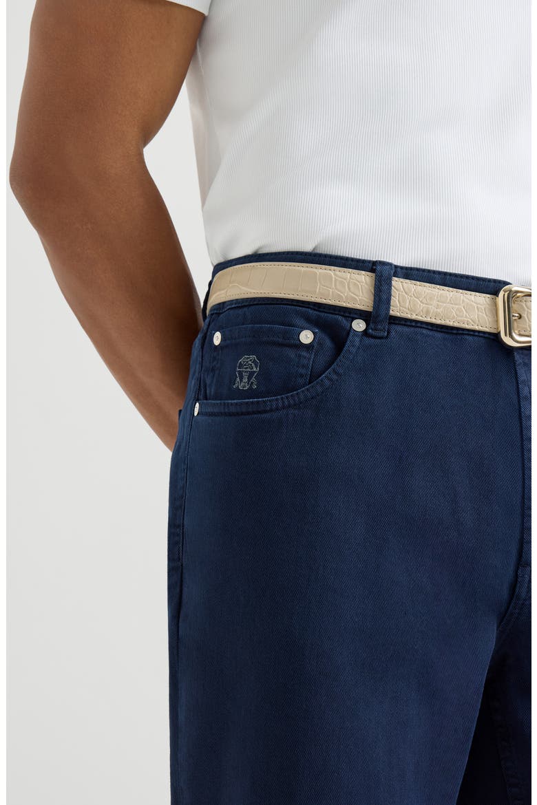 Lightweight denim trousers, Alternate, color, Navy Blue