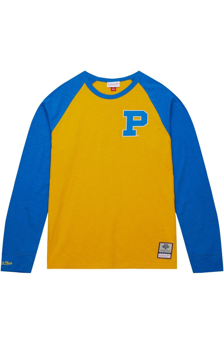 Mitchell & Ness Men's Mitchell & Ness Gold Pitt Panthers Legendary Slub Raglan Long Sleeve T-Shirt, Alternate, color, Gold