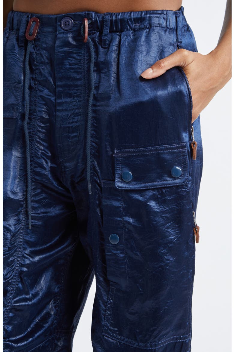 Multipocket Crop Balloon Pants, Alternate, color, NAVY