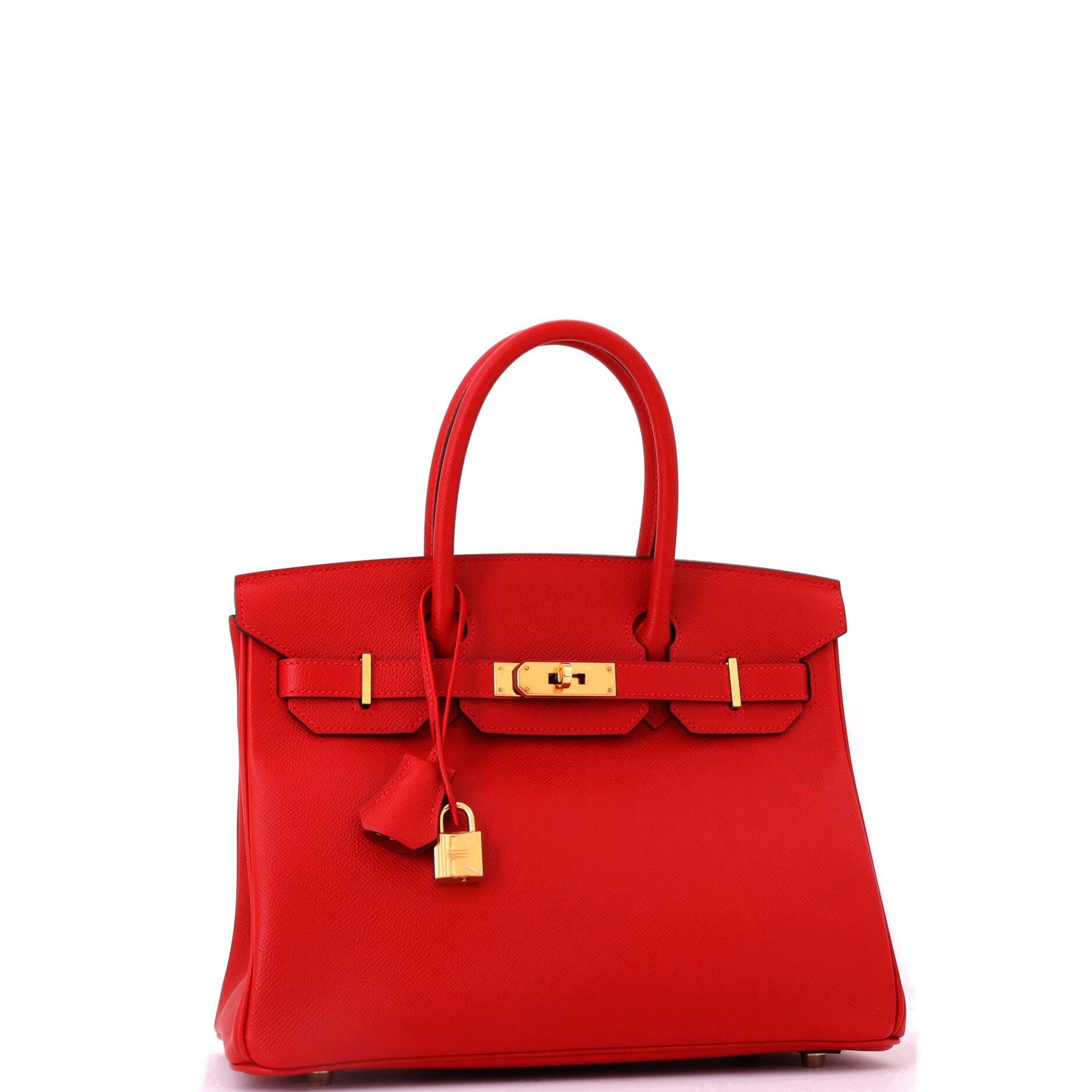 Pre-Owned Hermes Birkin Handbag Red Epsom with Gold Hardware 30, Alternate, color, Rouge Vif