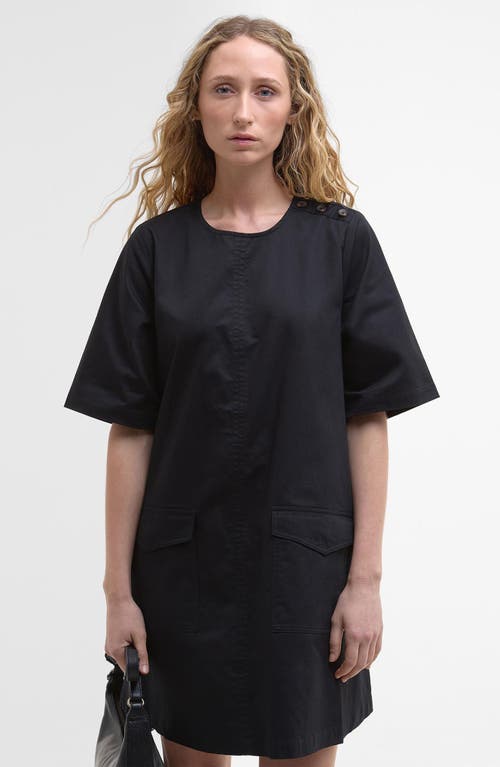 Barbour Luna Cotton Swing Minidress In Black