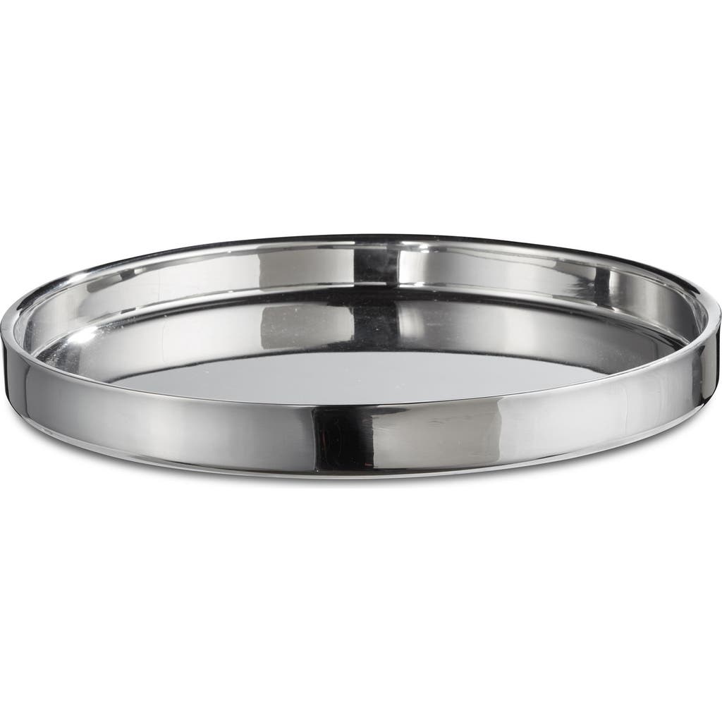 Roselli Trading Company Deco Bar Stainless Steel Serving Tray In Silver
