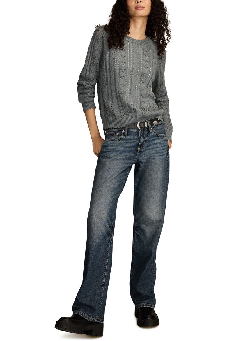 Pointelle Sweater, Alternate, color, TROOPER