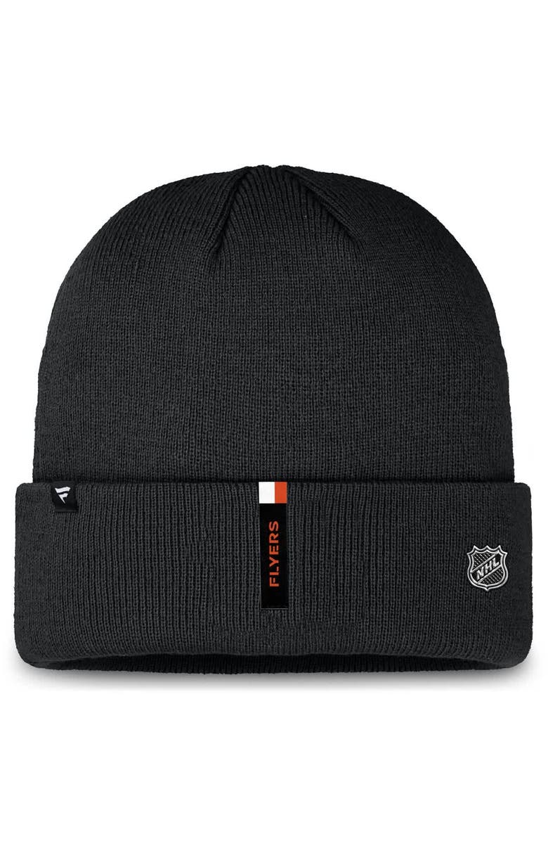 FANATICS Men's Fanatics Black Philadelphia Flyers Authentic Pro Cuffed Knit Hat, Alternate, color, Black