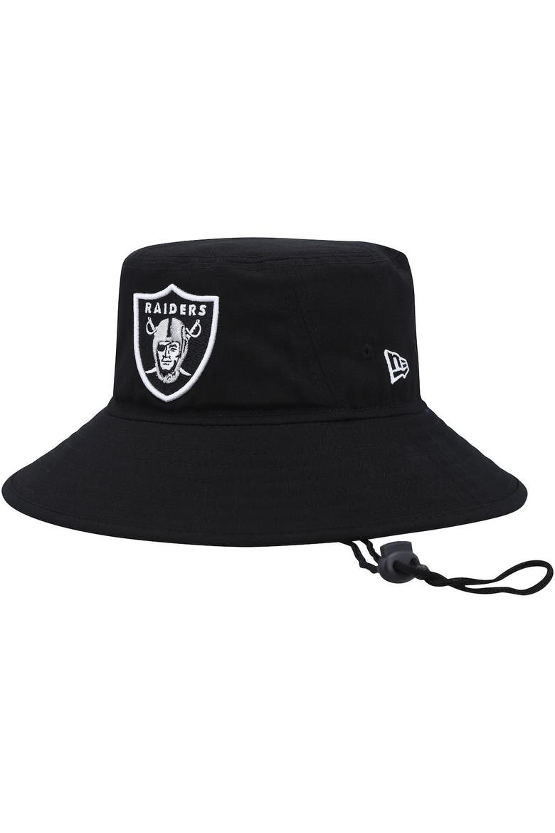 Men's New Era Black Las Vegas Raiders Main Bucket Hat, Main, color, Black