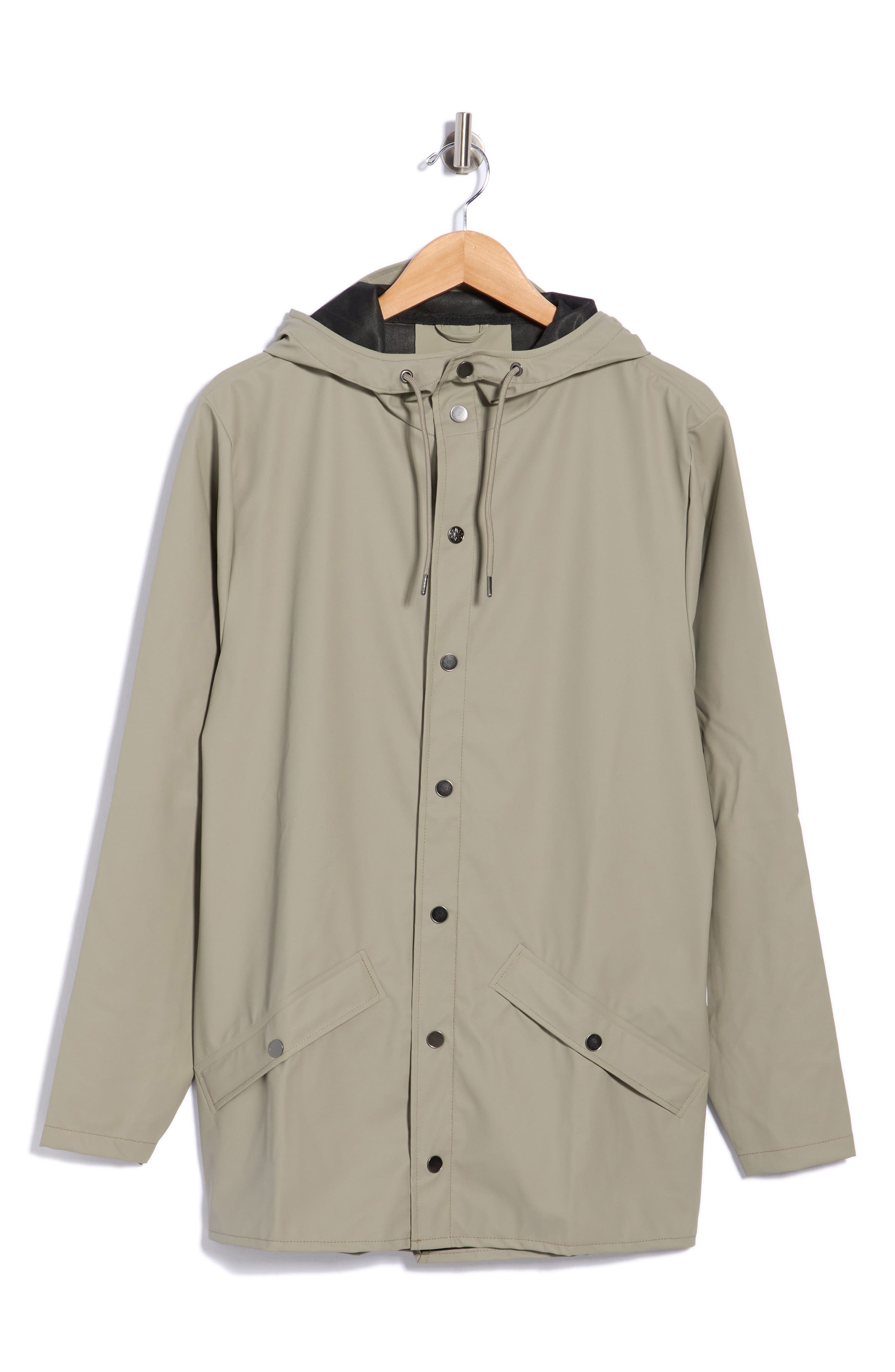 Waterproof Snap Front Rain Jacket