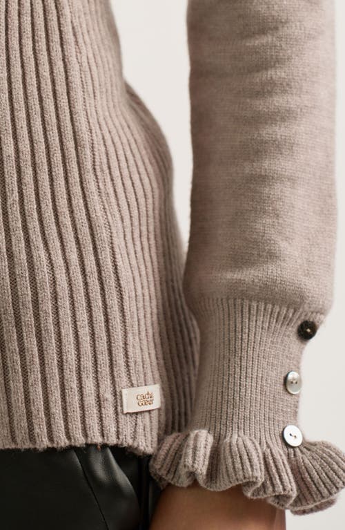 Cache Couer Dorothée Maternity & Nursing Sweater In Brown