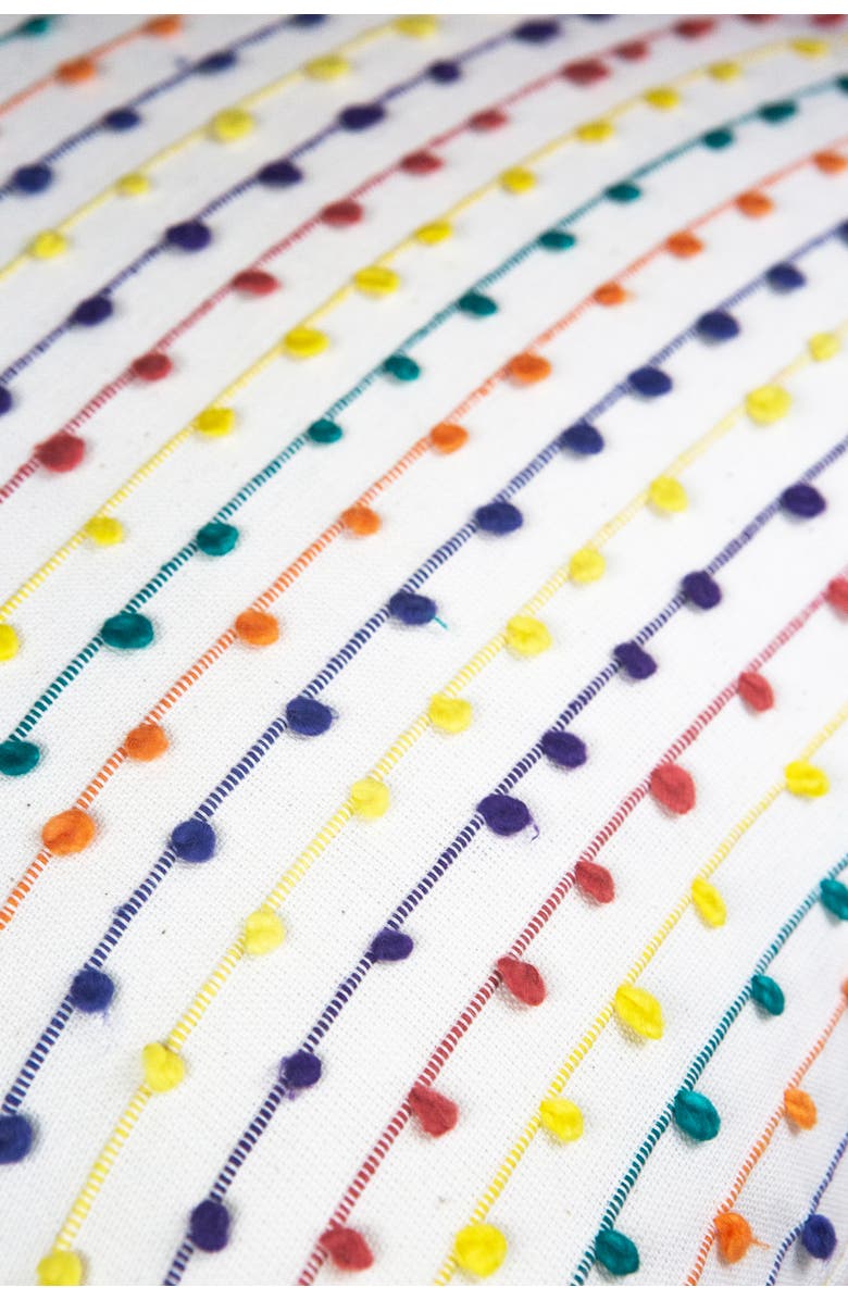 Archive New York Vintage Rainbow Nubby Throw Pillow, Alternate, color, White