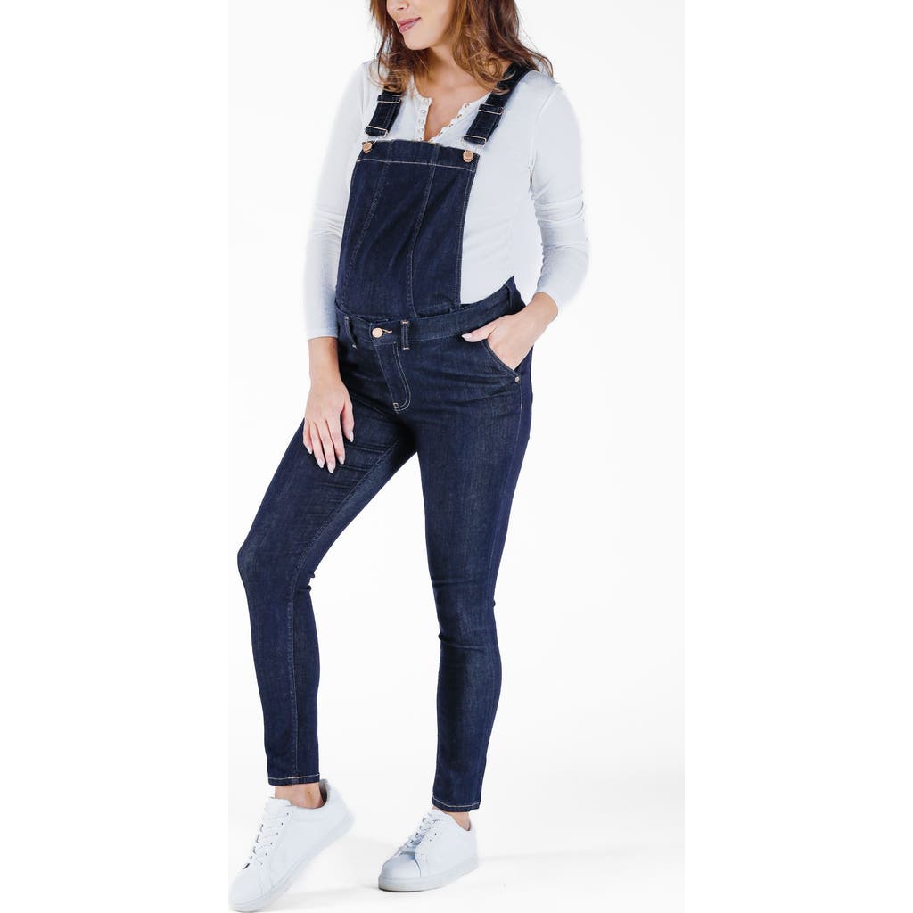 Cache Coeur Sharon Denim Maternity Overalls In Blue